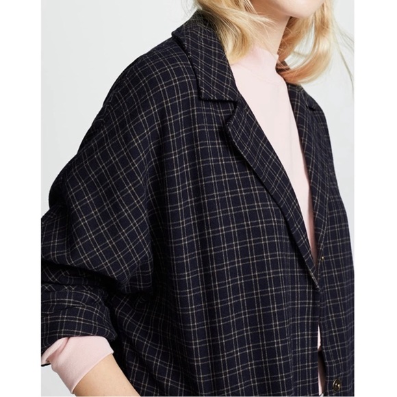 The GREAT. Tour Coat in Checked Twill - Picture 7 of 9